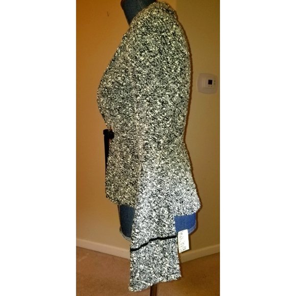 185 NWOT grey boucle Classiques Entier XS cardigan - Picture 3 of 13